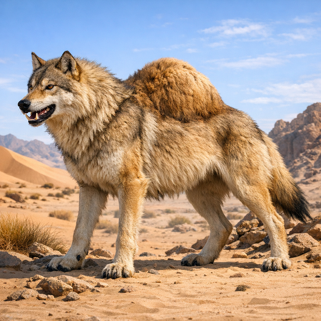 Wolamel, hybrid of Wolf and Camel