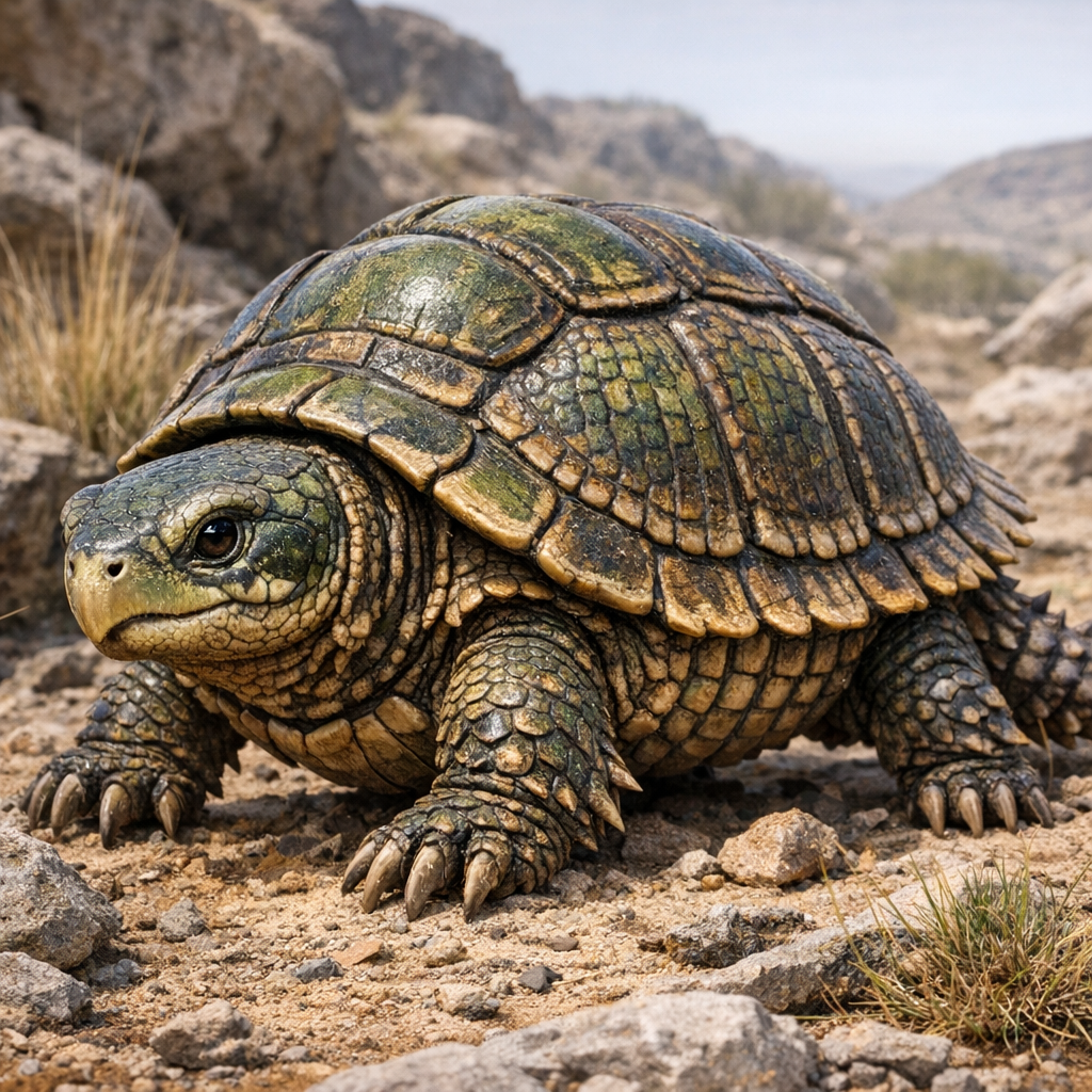 Turtledillo, an AI-generated hybrid of Turtle and Armadillo