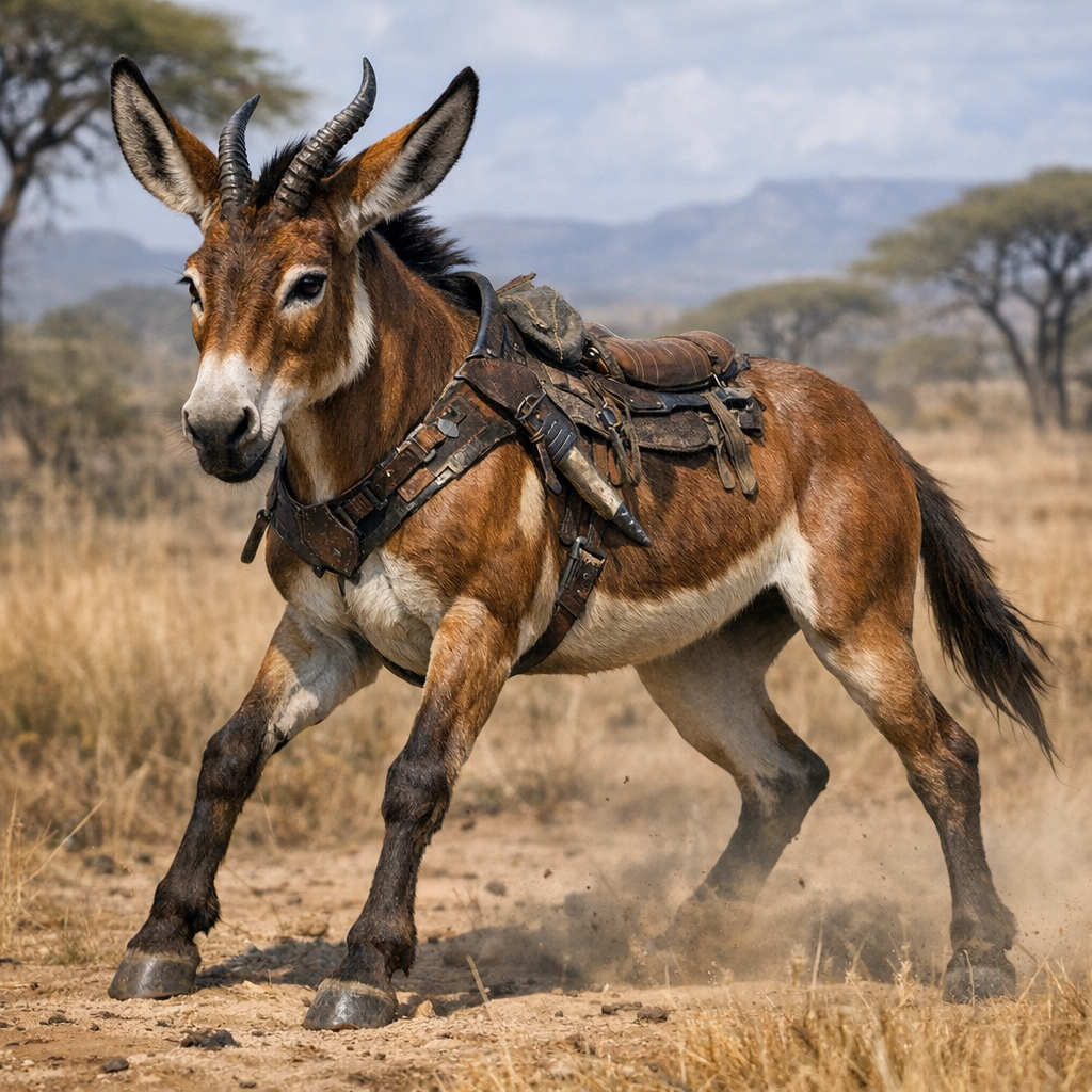 Antedon, an AI-generated hybrid of Antelope and Donkey