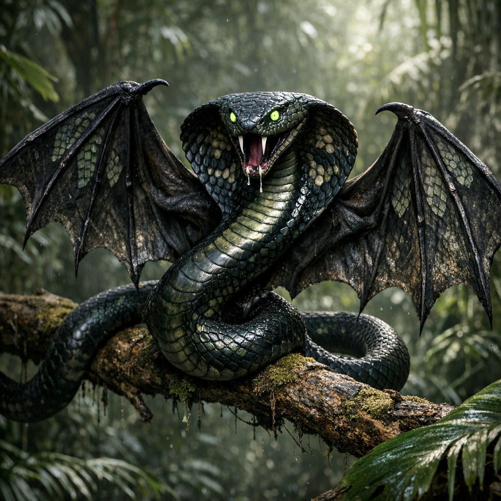 CobraBat, an AI-generated hybrid of Bat and Cobra