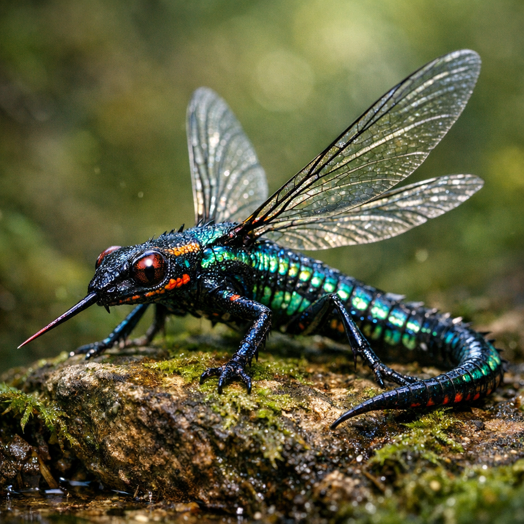 Salamosquito, an AI-generated hybrid of Salamander and mosquito
