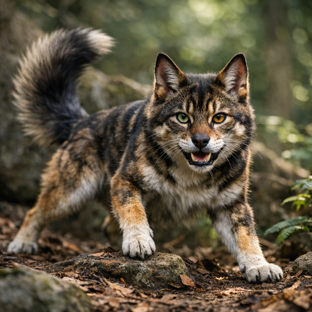 Cattog, an AI-generated hybrid of Cat and dog