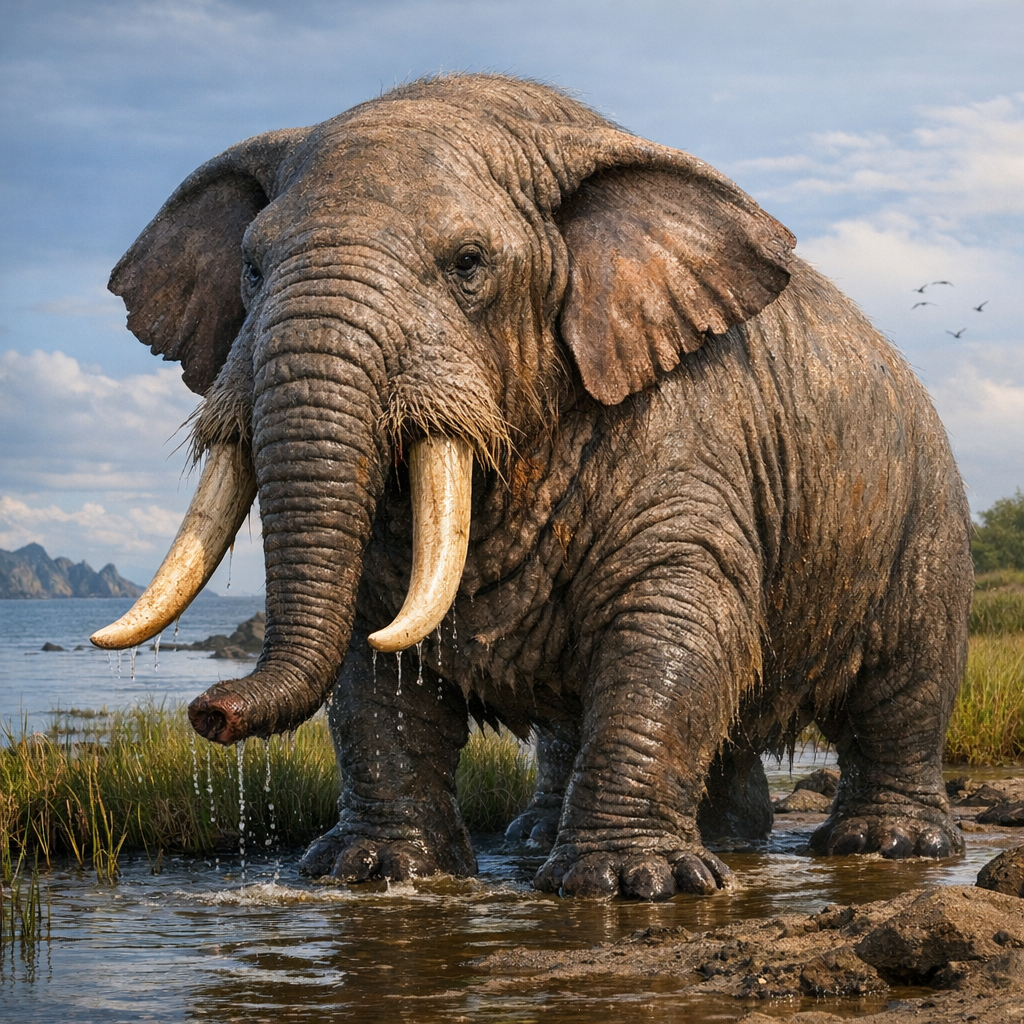 Elewalrus, an AI-generated hybrid of Elephant and Walrus