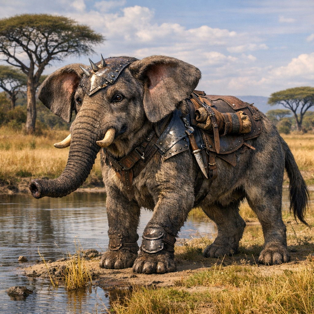 Elephog, an AI-generated hybrid of Elephant and dog