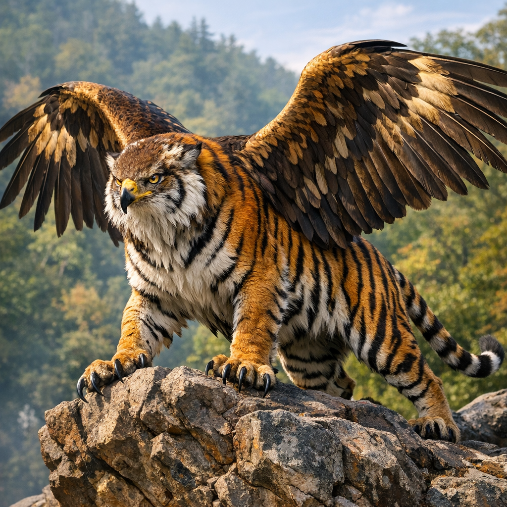 Eagiger, an AI-generated hybrid of Eagle and Tiger