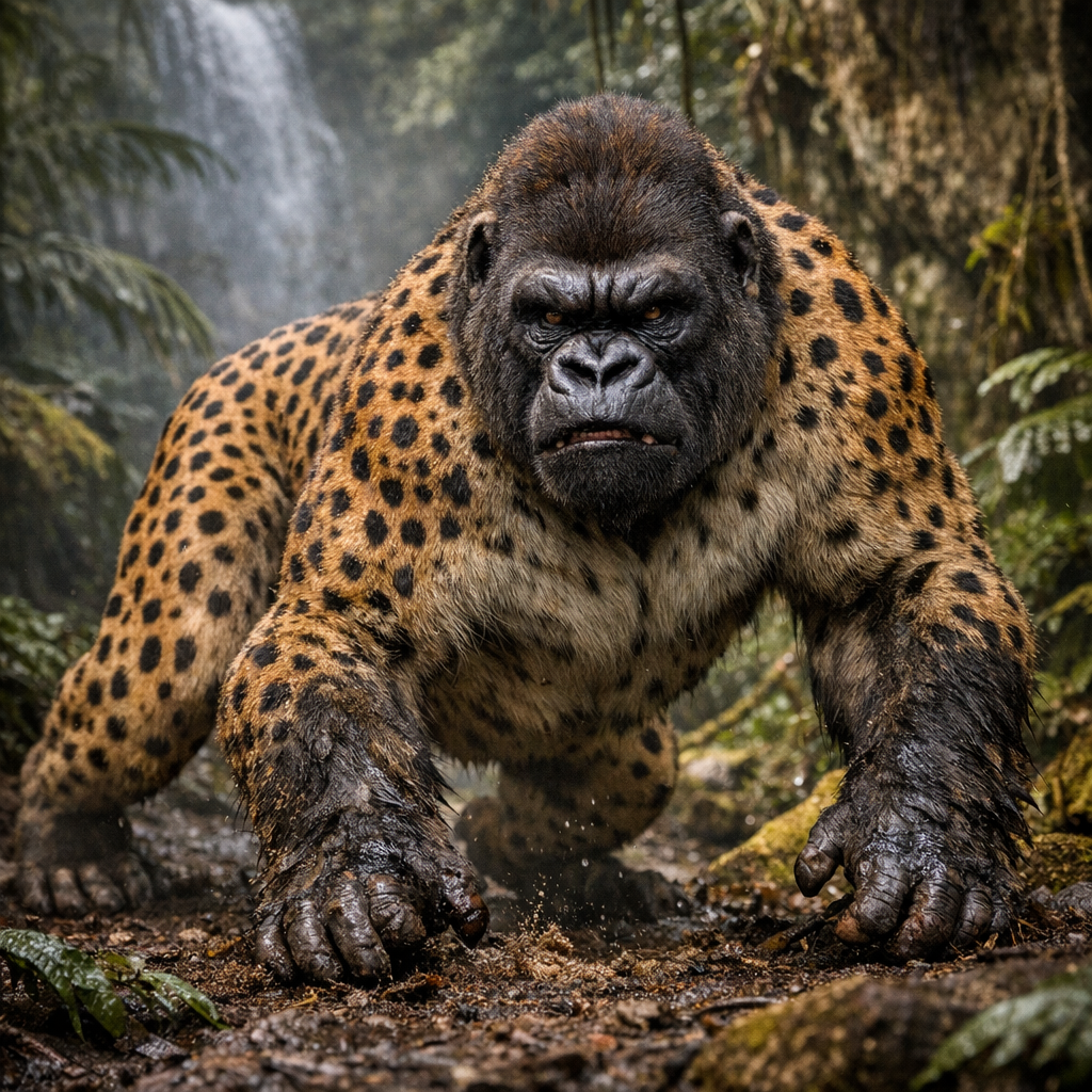 Gorilita, an AI-generated hybrid of Cheetah and Gorilla