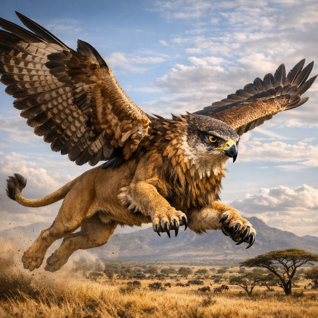 Falconion, hybrid of falcon and Lion
