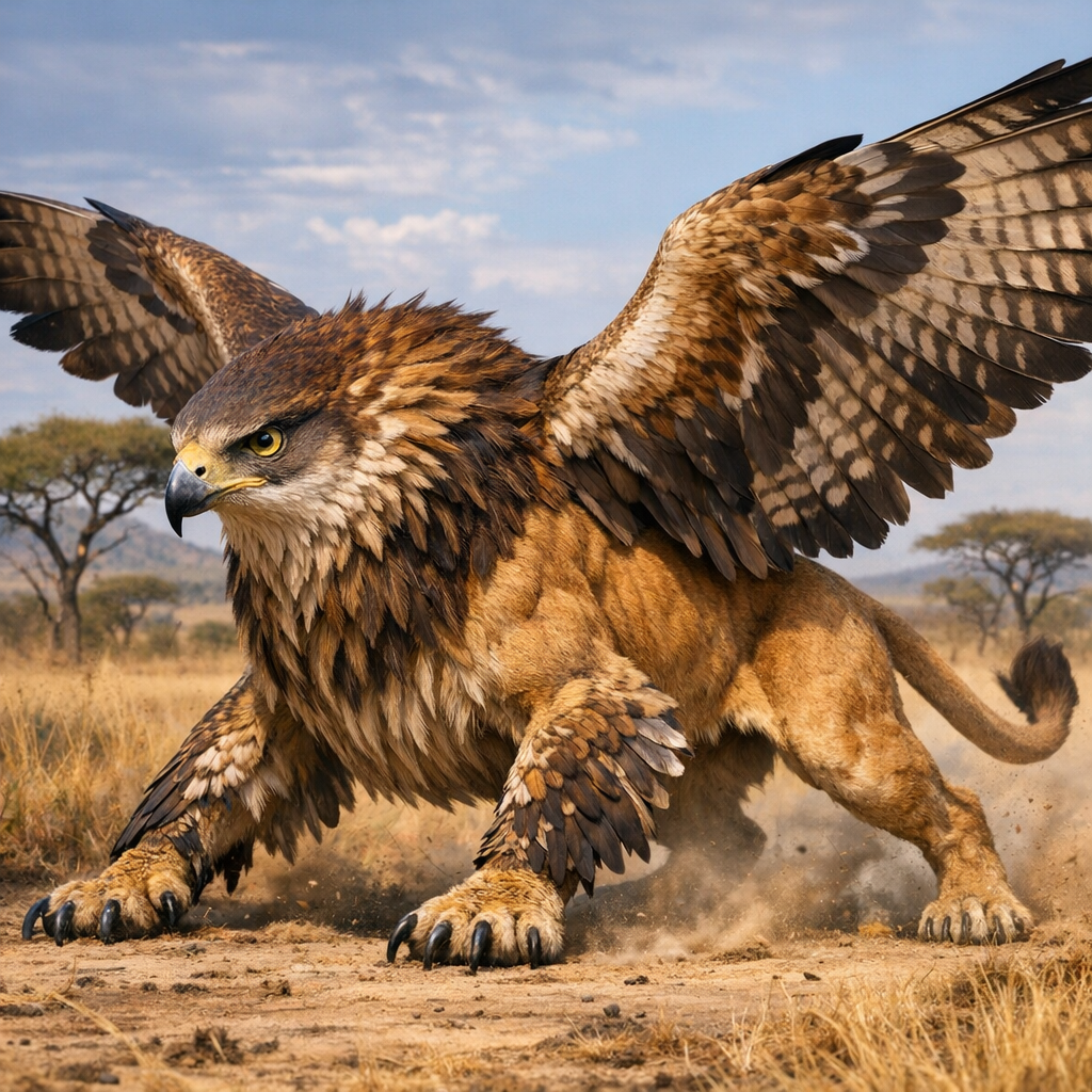Falconion, hybrid of falcon and Lion