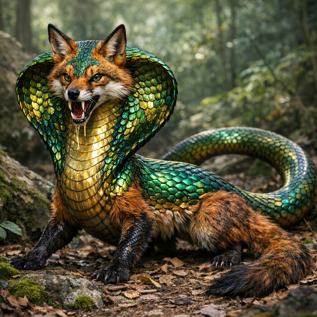 Cobrax, an AI-generated hybrid of Cobra and Fox