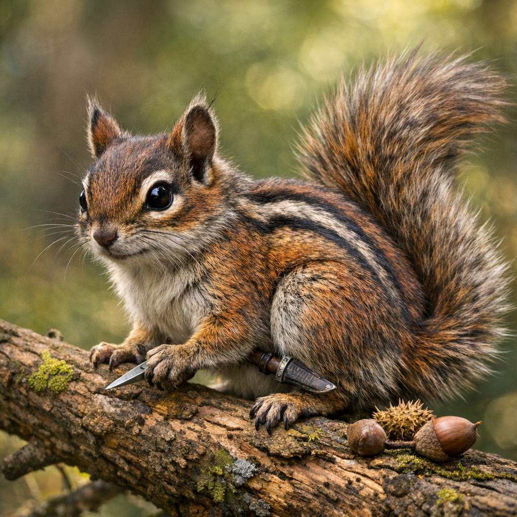 Squirpmunk, an AI-generated hybrid of Chipmunk and Squirrel
