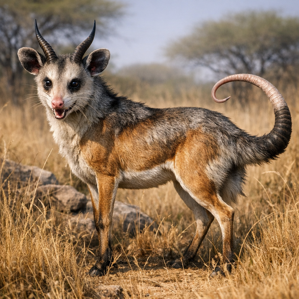 Antopossum, an AI-generated hybrid of Antelope and Opossum