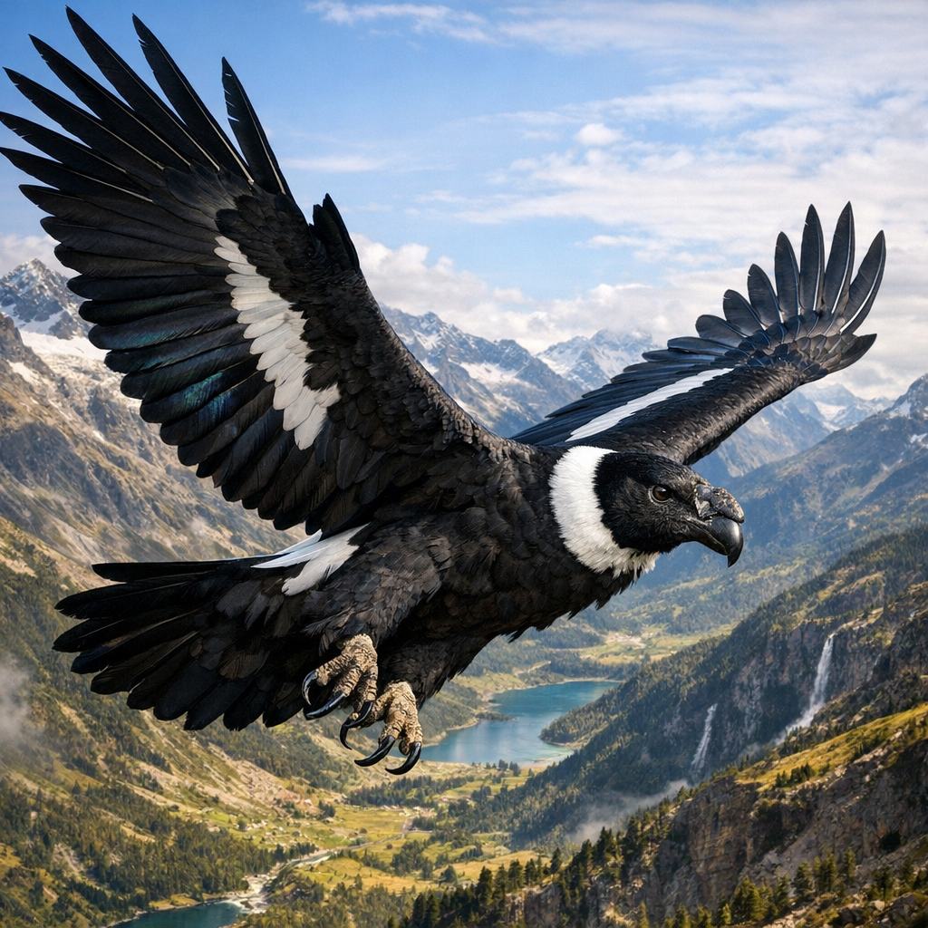 Condorpie, an AI-generated hybrid of Condor and Magpie