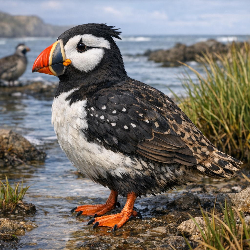 Puffail, an AI-generated hybrid of Puffin and Quail