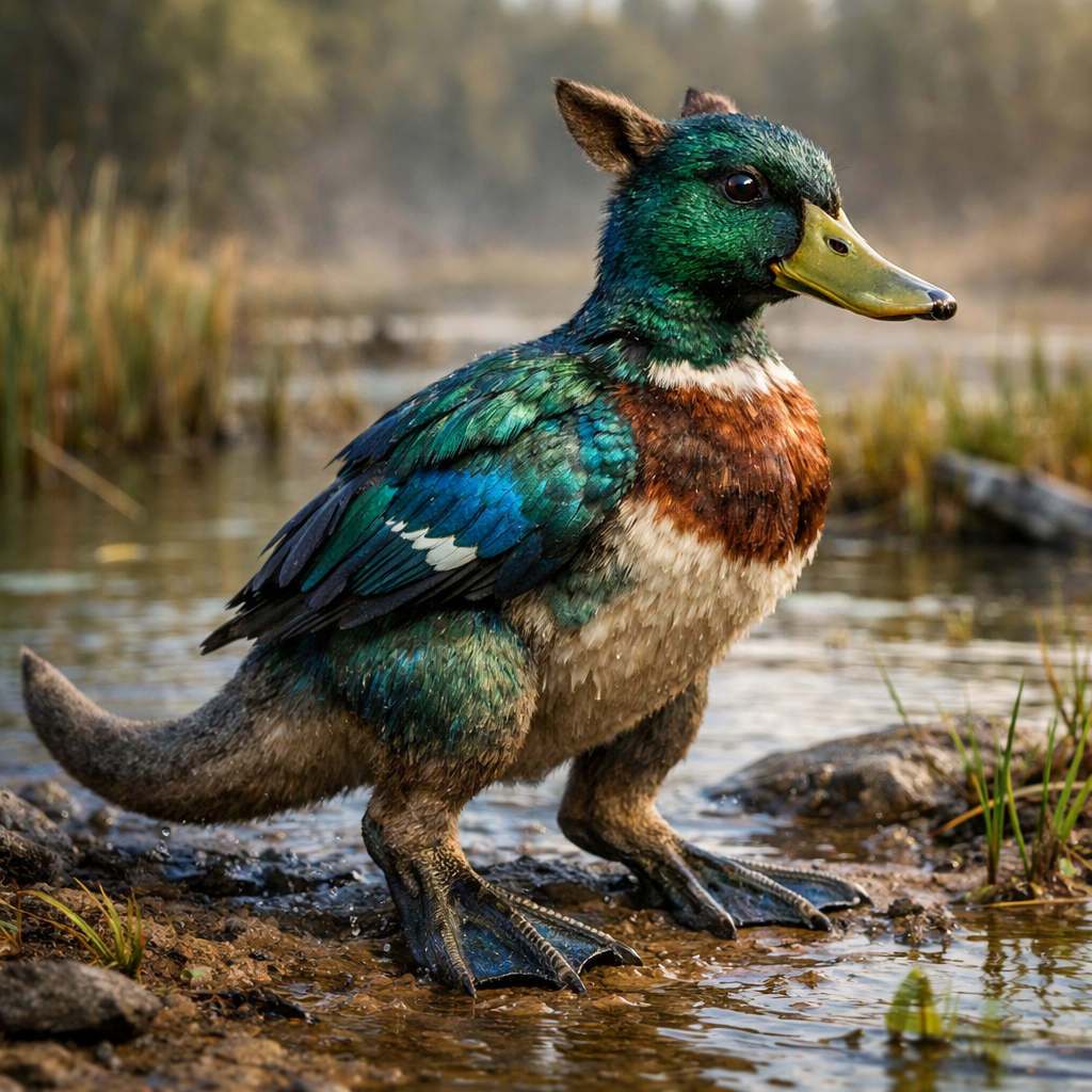 Kangaduck, an AI-generated hybrid of Kangaroo and Duck