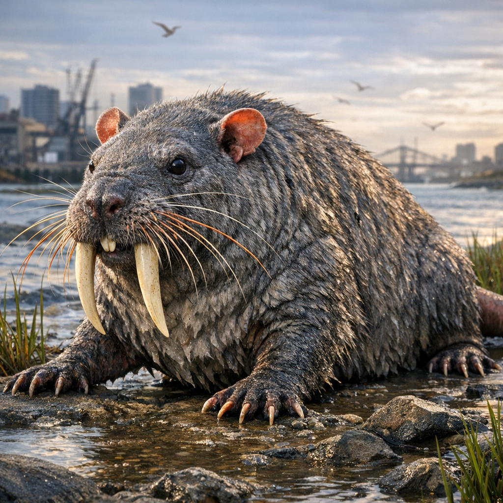 Walrat, an AI-generated hybrid of Walrus and Rat