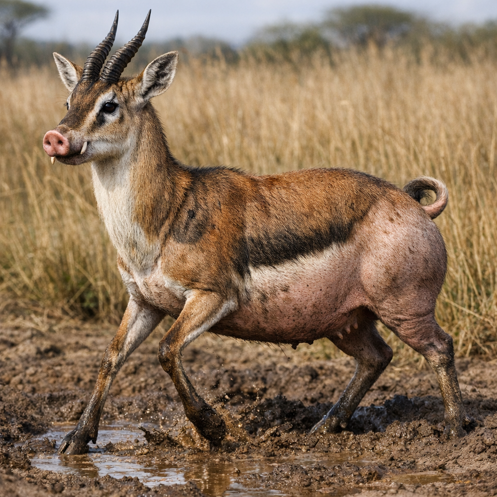 Gazpig, an AI-generated hybrid of Gazelle and Pig