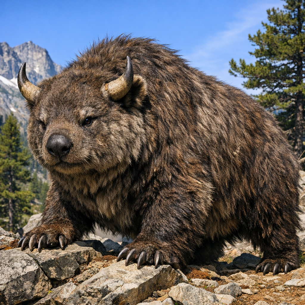 Yombat, an AI-generated hybrid of Yak and Wombat