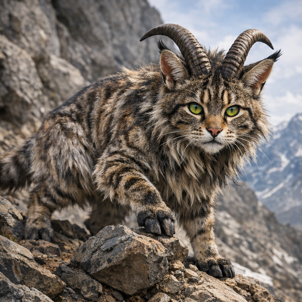 Gatoat, an AI-generated hybrid of Goat and Cat