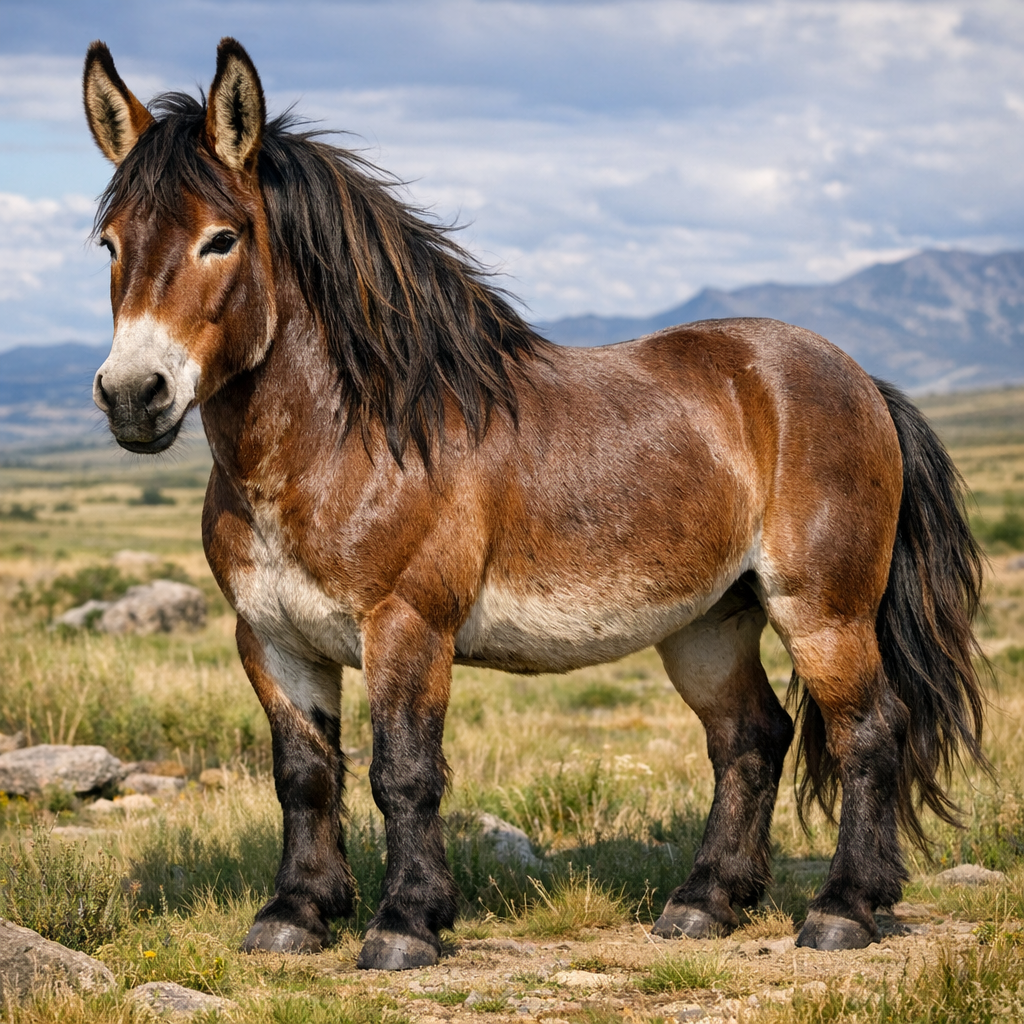 Dorkey, an AI-generated hybrid of Donkey and Horse