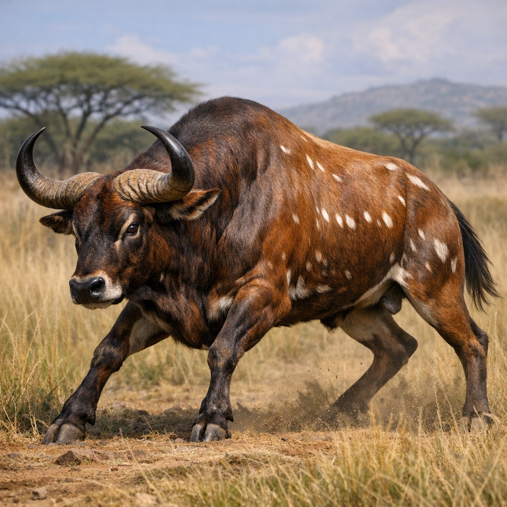 Oxelope, an AI-generated hybrid of Ox and Antelope