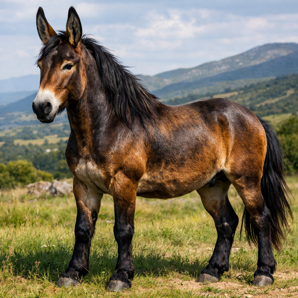 Donkorse, an AI-generated hybrid of Donkey and Horse