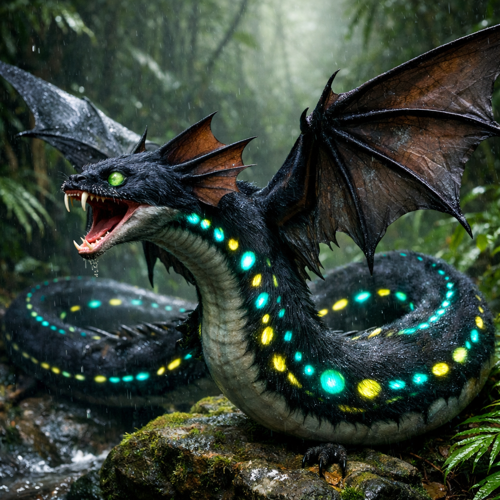 Eelbats, an AI-generated hybrid of Eel and Bat