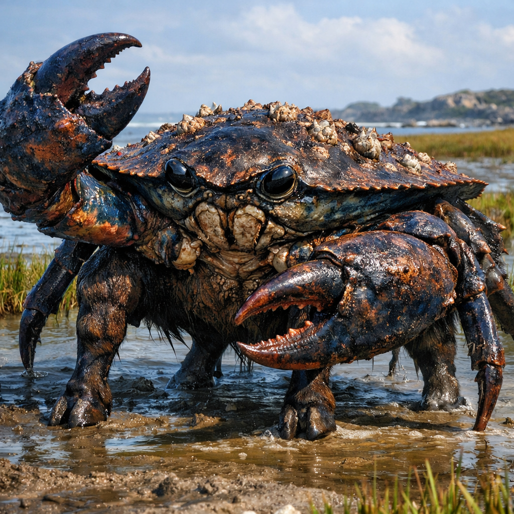 Crabox, an AI-generated hybrid of Crab and Ox