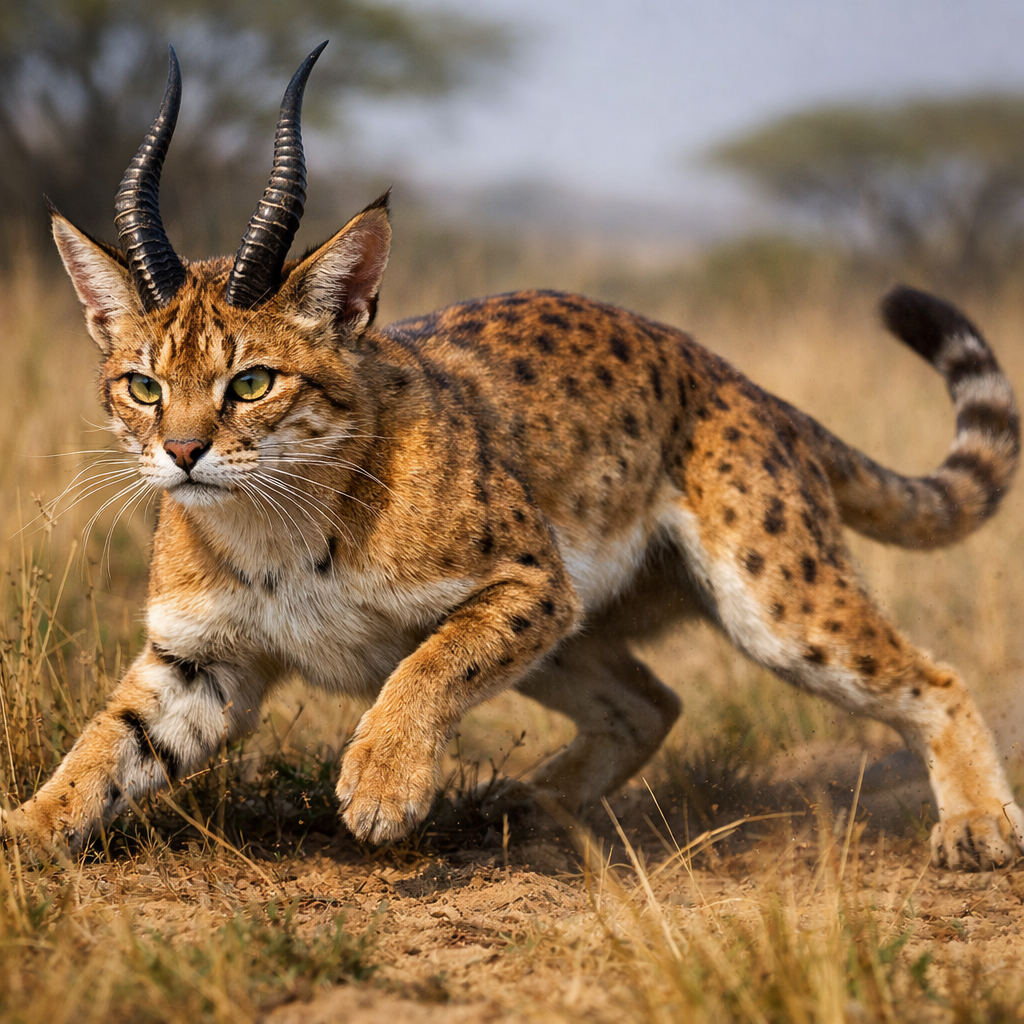 Antocat, an AI-generated hybrid of Antelope and Cat