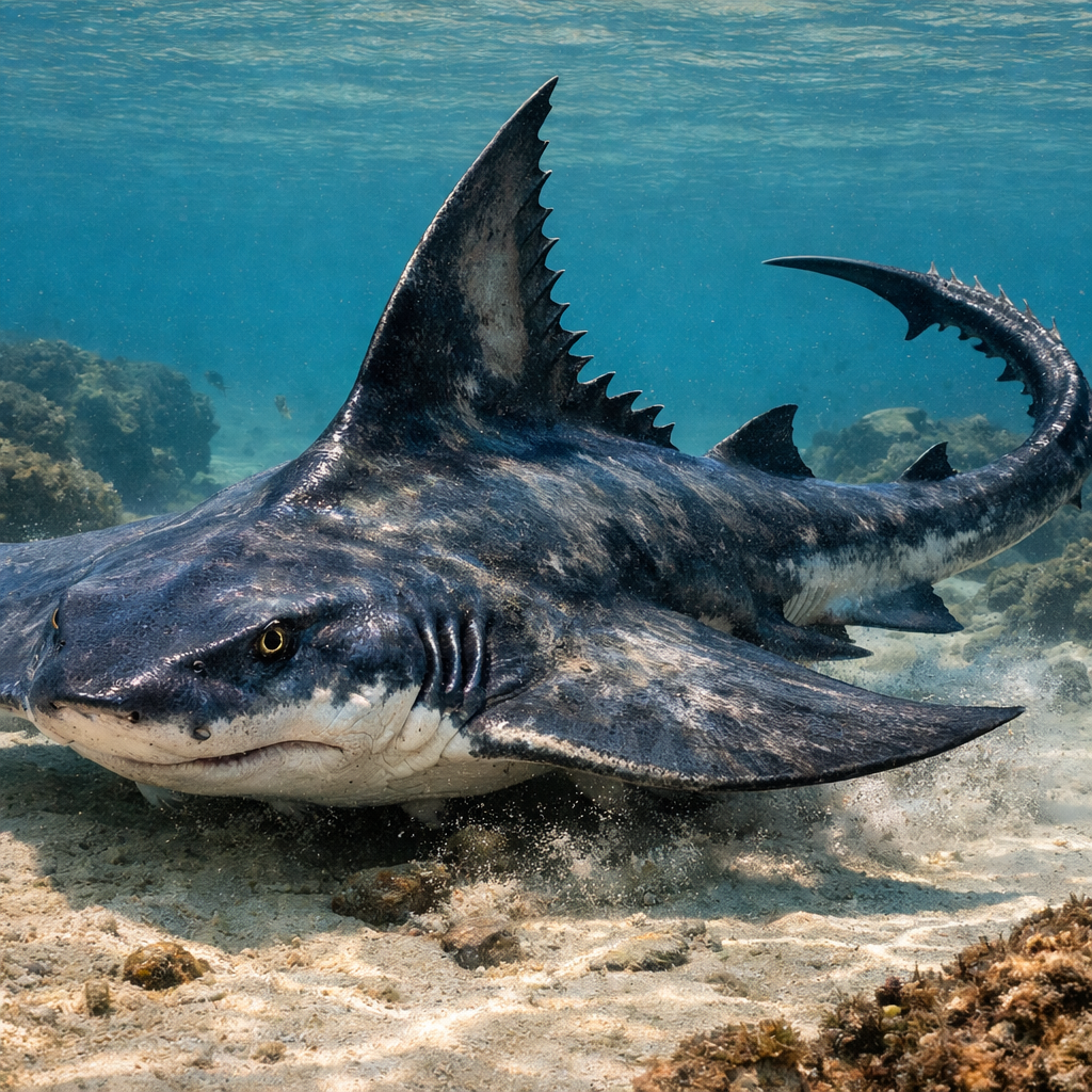 Stingshark, an AI-generated hybrid of Sting Ray and Shark