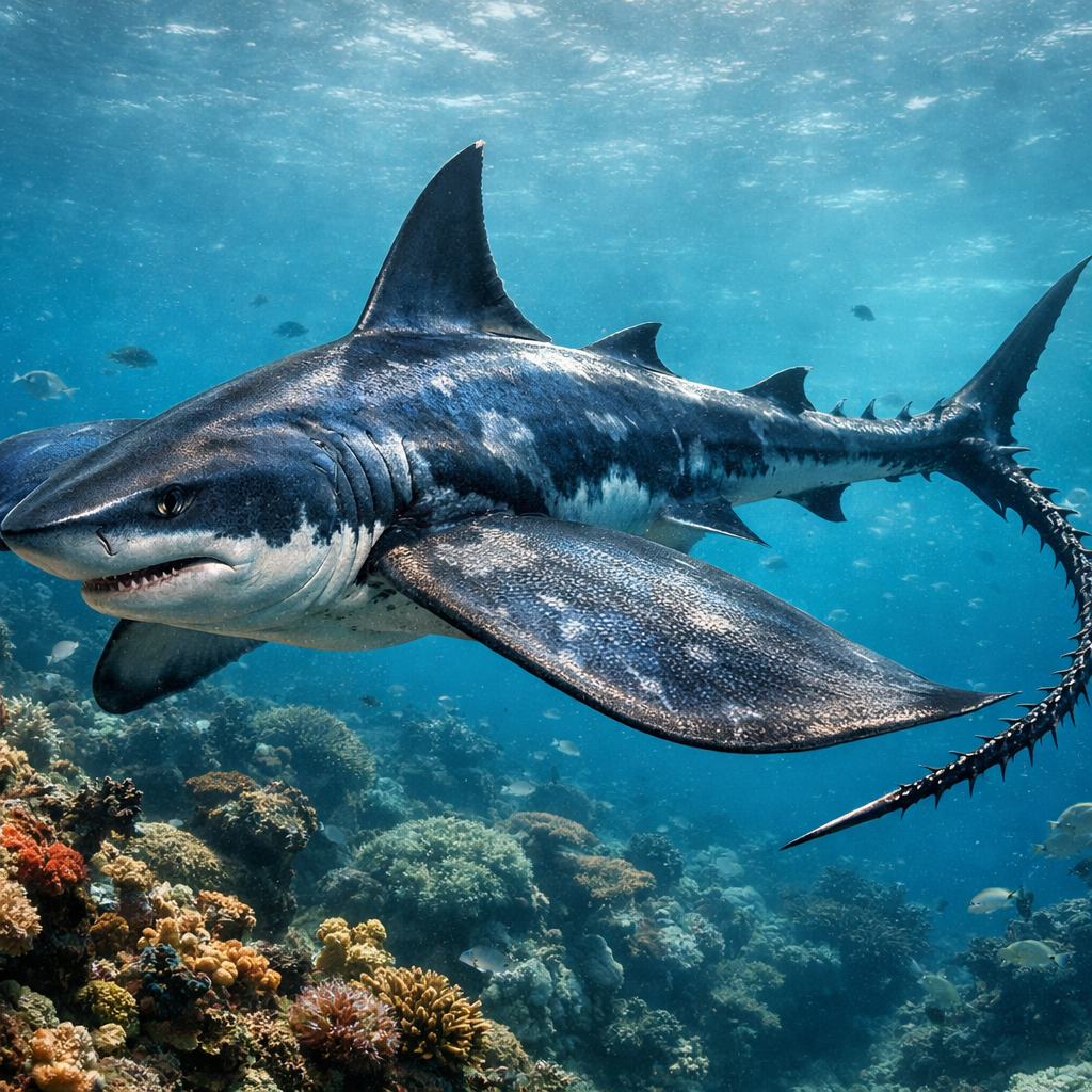 Stingshark, an AI-generated hybrid of Sting Ray and Shark