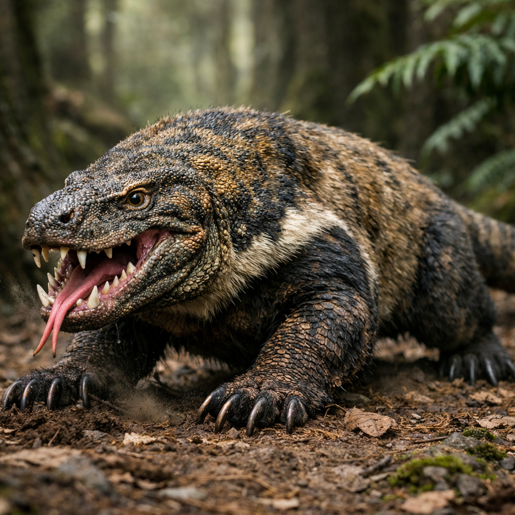 Badgerodon, an AI-generated hybrid of the Badger and the Komodo Dragon