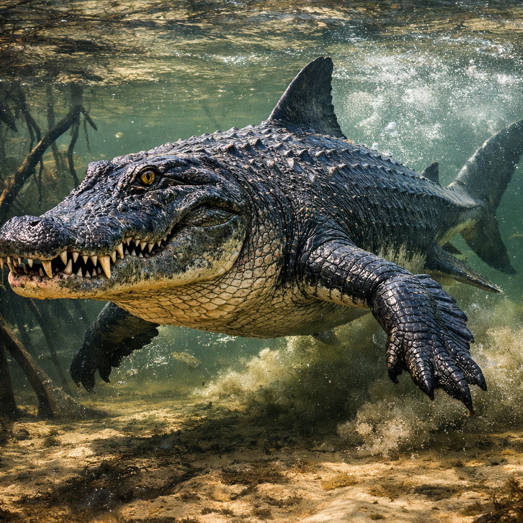 GatorShark, an AI-generated hybrid of the Alligator and the Shark