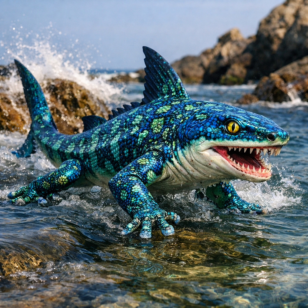 Sharkeko, an AI-generated hybrid of the Shark and the Gecko