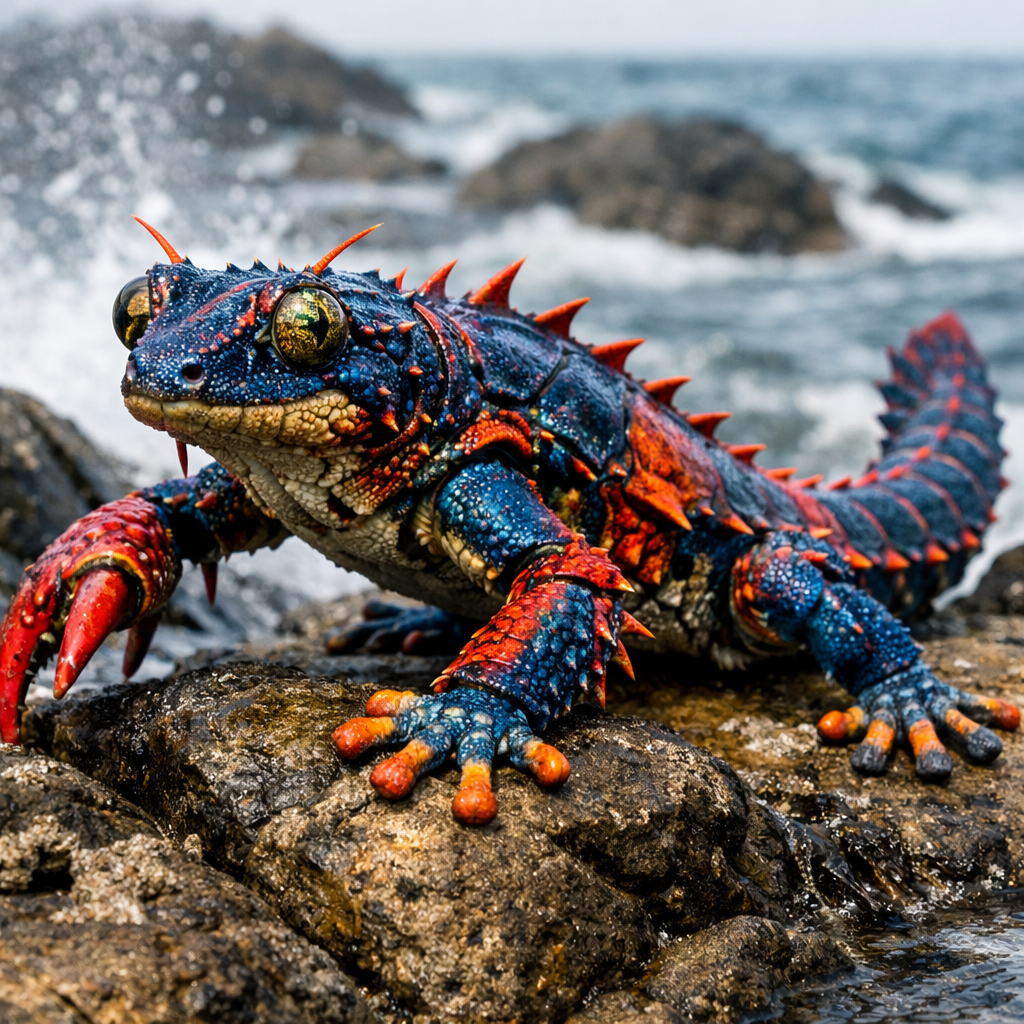 Geckoster, an AI-generated hybrid of the Gecko and the Lobster