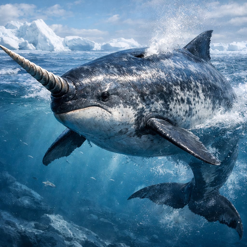 Narwhale, an AI-generated hybrid of the Narwhal and the Whale