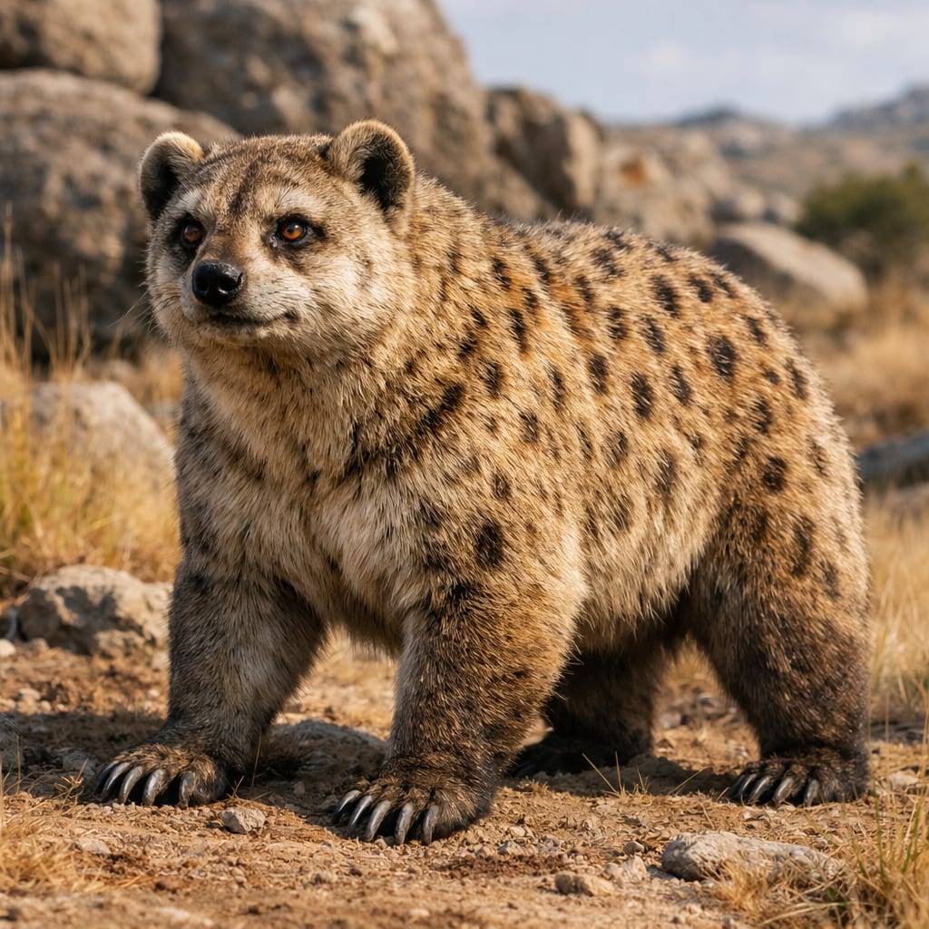 Meerkbear, an AI-generated hybrid of the Meerkat and the Bear