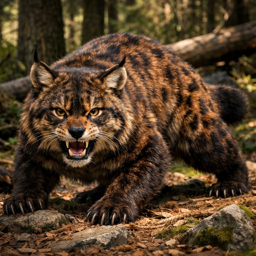 Bearcat, an AI-generated hybrid of the Bear and the Bobcat