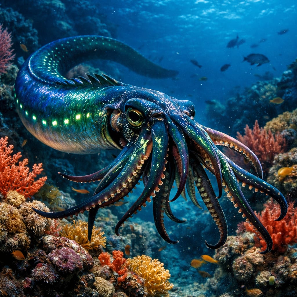 Squidle, an AI-generated hybrid of the Squid and the Eel