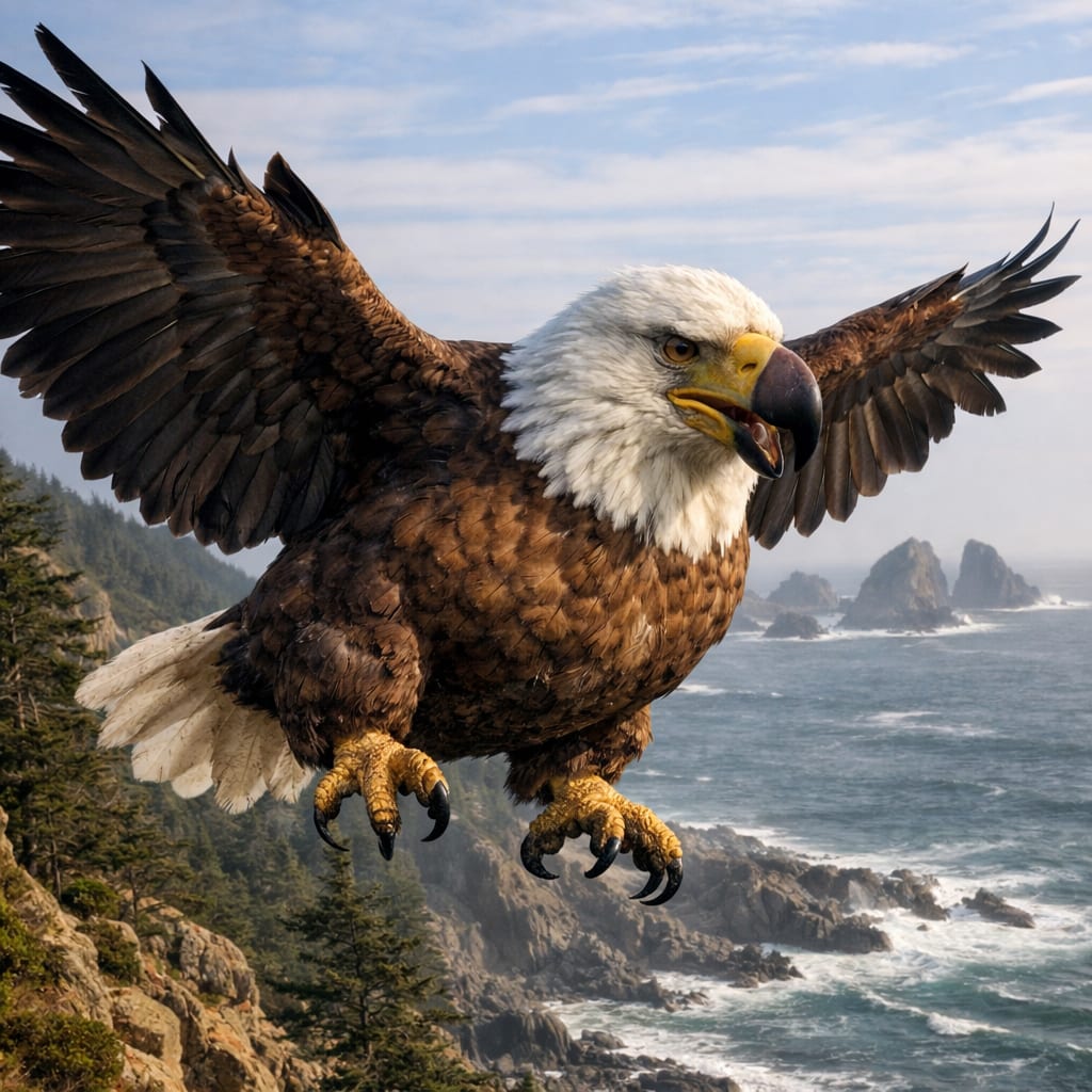 Eagodo, an AI-generated hybrid of the Bald Eagle and the Dodo