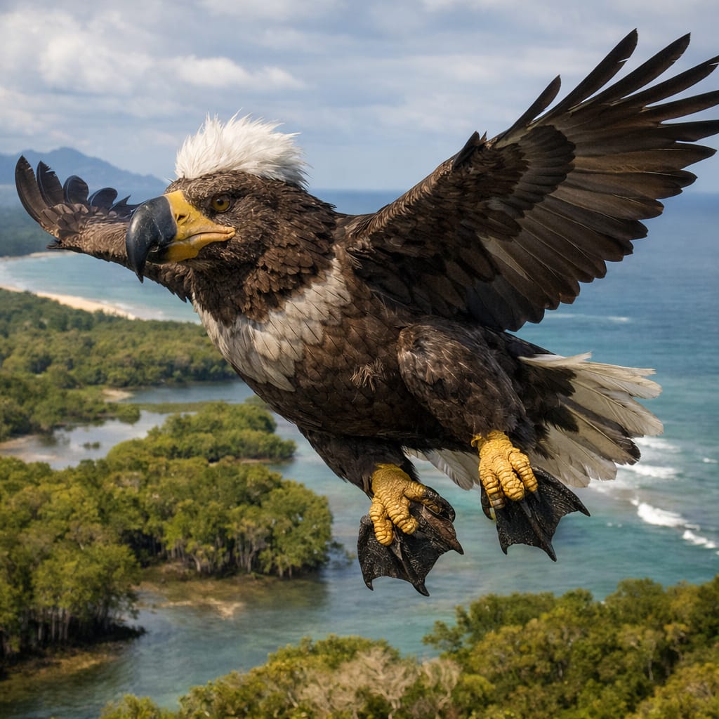 Baldodo, an AI-generated hybrid of the Bald Eagle and the Dodo