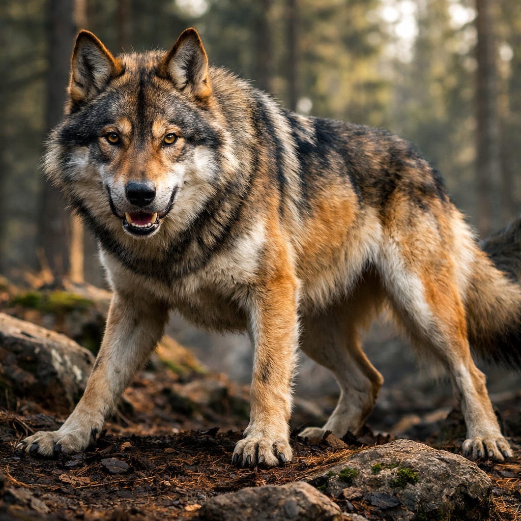 Wolfer, an AI-generated hybrid of the Wolf and the dog