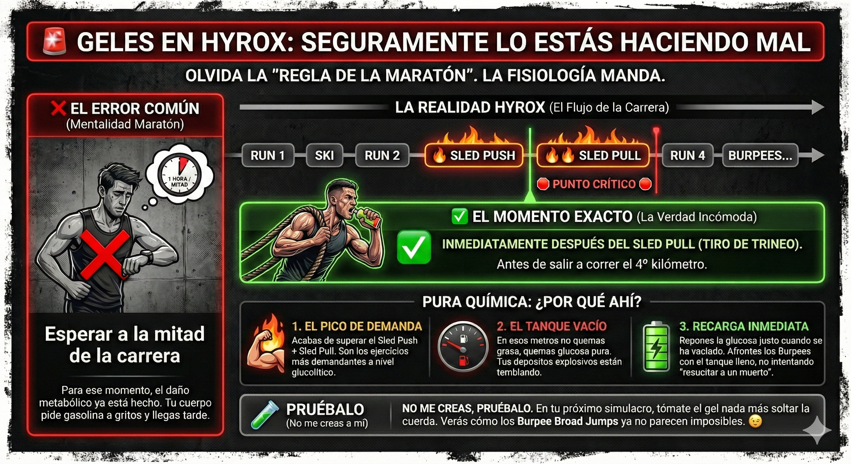 🚨 Geles en HYROX: Seguramente lo estás haciendo mal