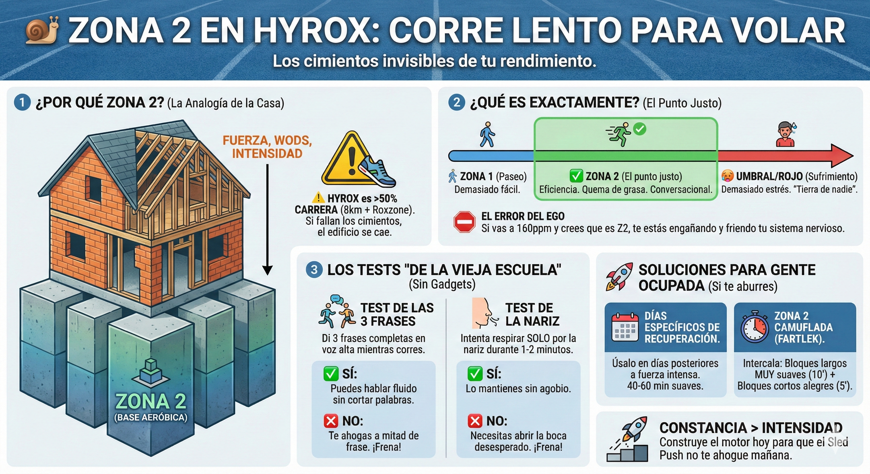 🐌 Zona 2 en HYROX: ¿Por qué correr "lento" te hará volar?