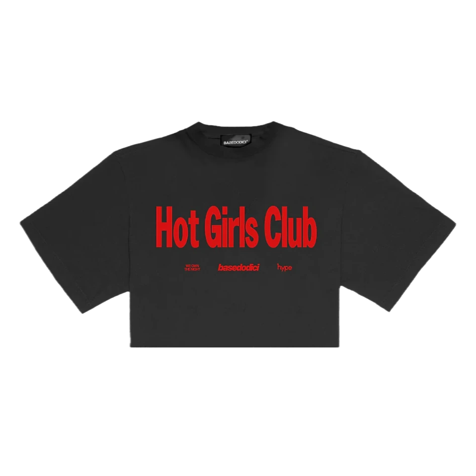 Baby Tee “BASEDODICIxHYPE” Hot Girls Black