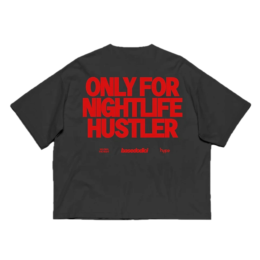 “BASEDODICIxHYPE” Nightlife Black T-Shirt