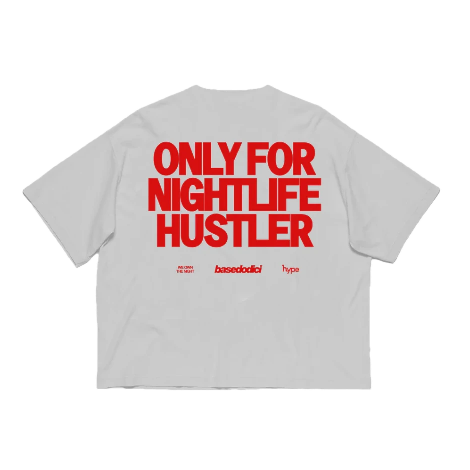 “BASEDODICIxHYPE” Nightlife White T-Shirt