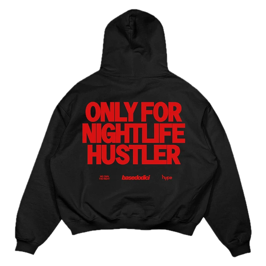 Hoodie “BASEDODICIxHYPE” Nightlife Black
