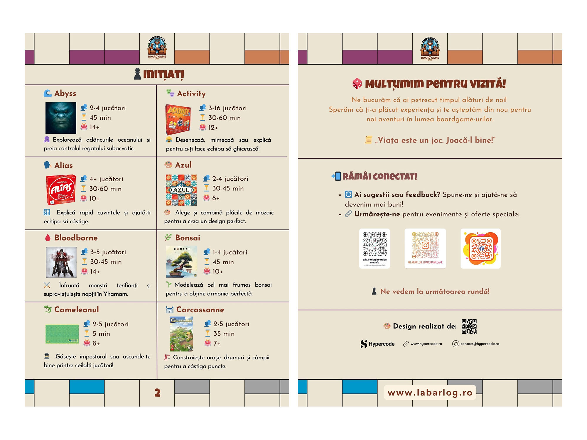 La Bârlog – Branding & Web Design cafenea boardgames 2