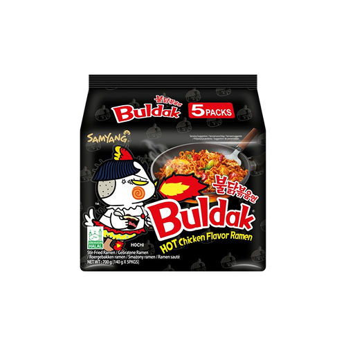 Samyang Buldak Original Hot Chicken Flavour Ramen Noodle Multipack (三養 火辣雞肉風味鐵板炒麵 原味5包裝)