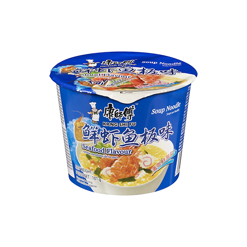 Kang Shi Fu Fresh Shrimp & Fish Cake Bowl instant noodles (康師傅 鮮蝦魚板麵 (碗裝))